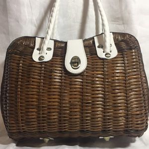 PATRICIA NASH LUCENA SPRING WICKER TWIST SATCHEL